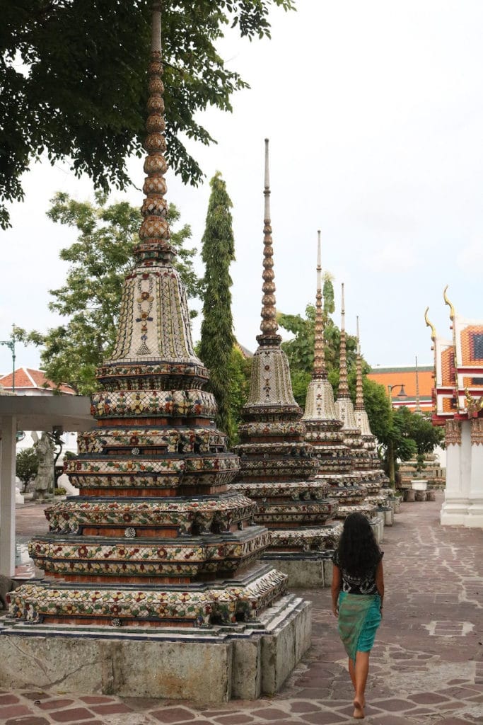 Estupa blanca Wat Pho Bangkok
