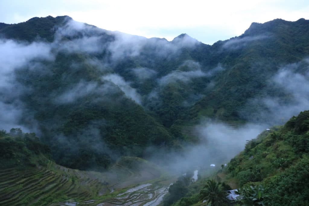 Neblina terrazas de arroz Batad Filipinas