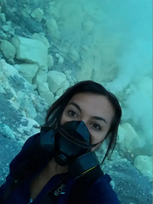 Máscara anti gas volcán Ijen