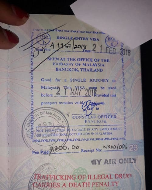 Visa de Malasia para Colombianos