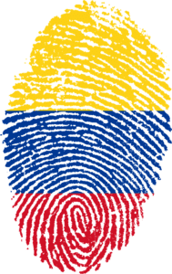 Huella bandera de Colombia